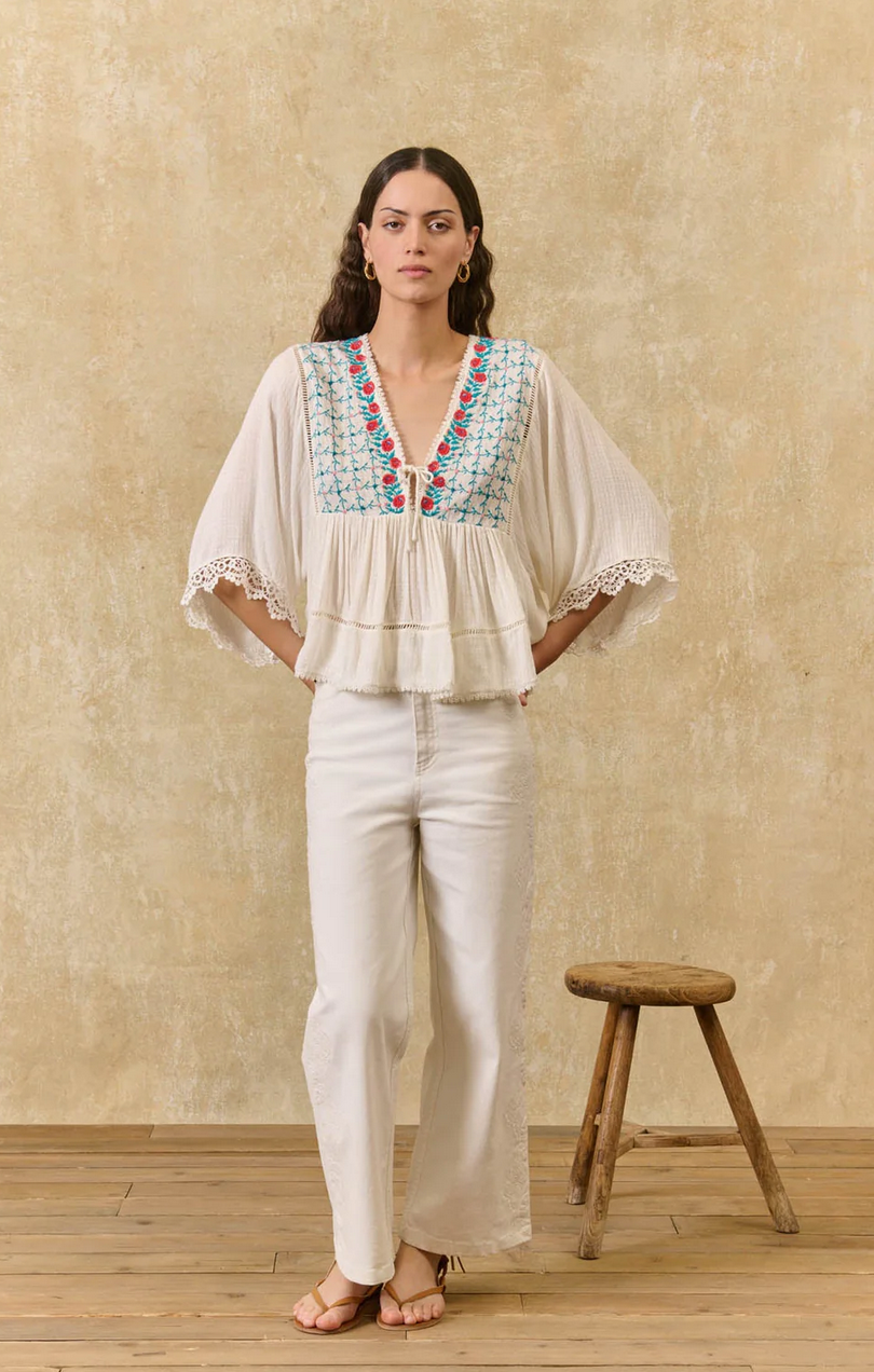 louise misha - blouse emilia, cream
