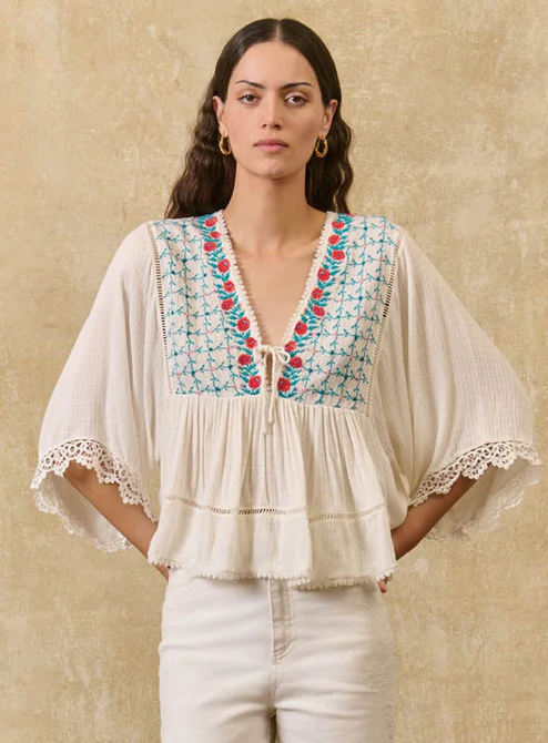 louise misha - blouse emilia, cream