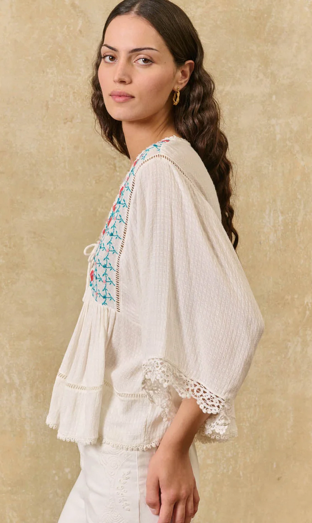 louise misha - blouse emilia, cream