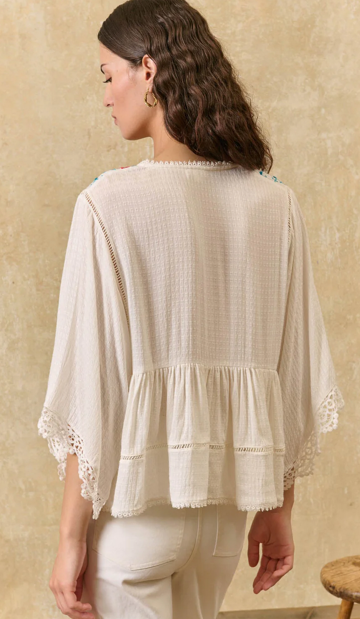 louise misha - blouse emilia, cream