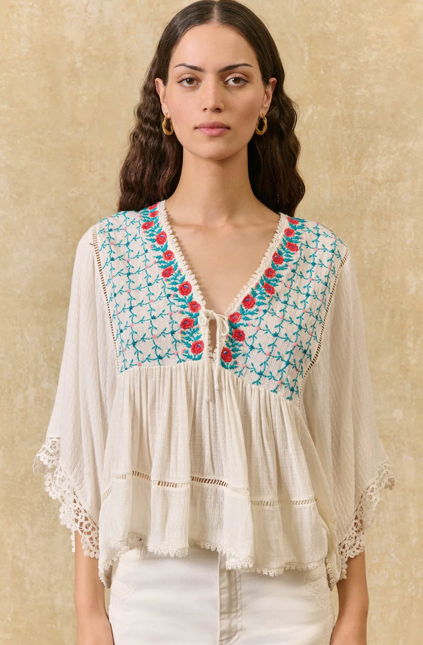 louise misha - blouse emilia, cream