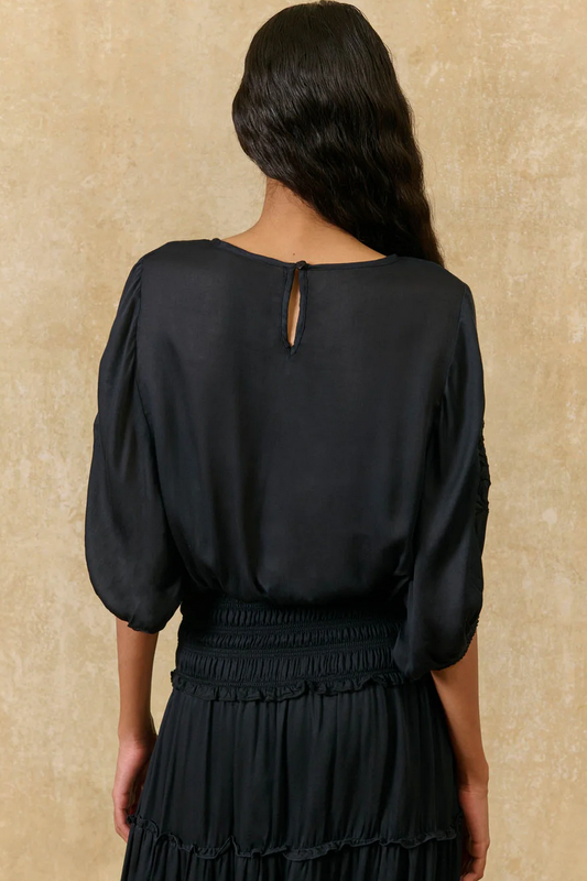 louise misha - blouse chayana, black