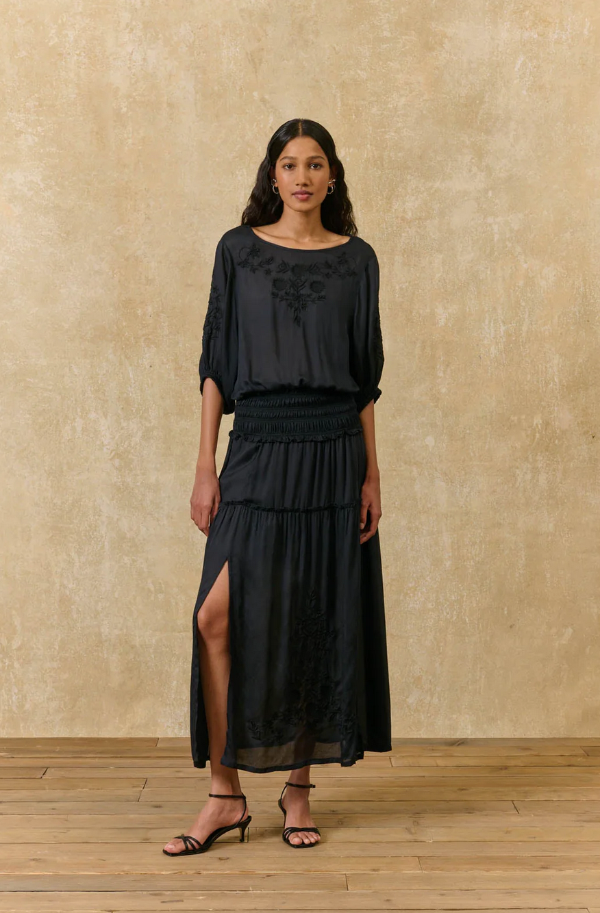 louise misha - blouse chayana, black