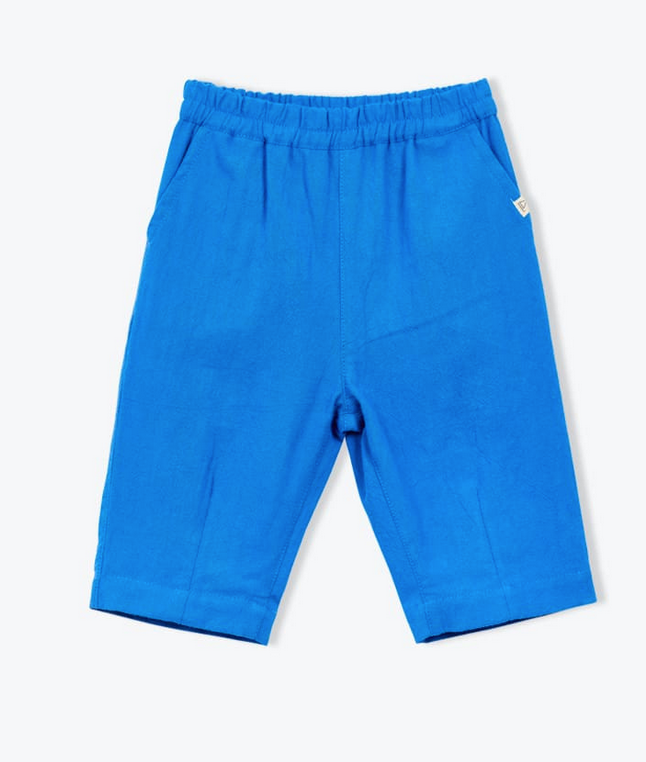 arsène et les pipelettes - pantalon coton rustique, cobalt