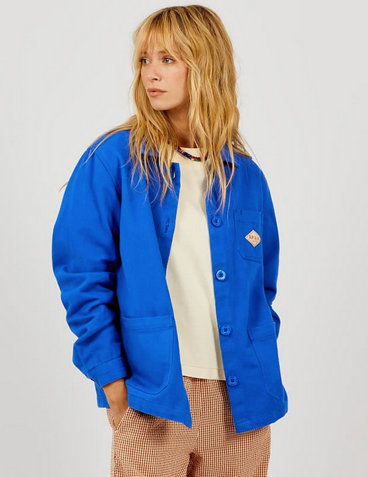 AP woman - veste femme coton rustique, cobalt