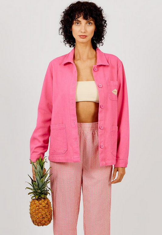 AP woman - veste femme coton rustique, rose