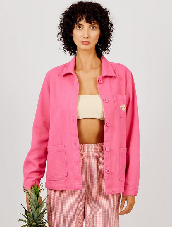 AP woman - veste femme coton rustique, rose