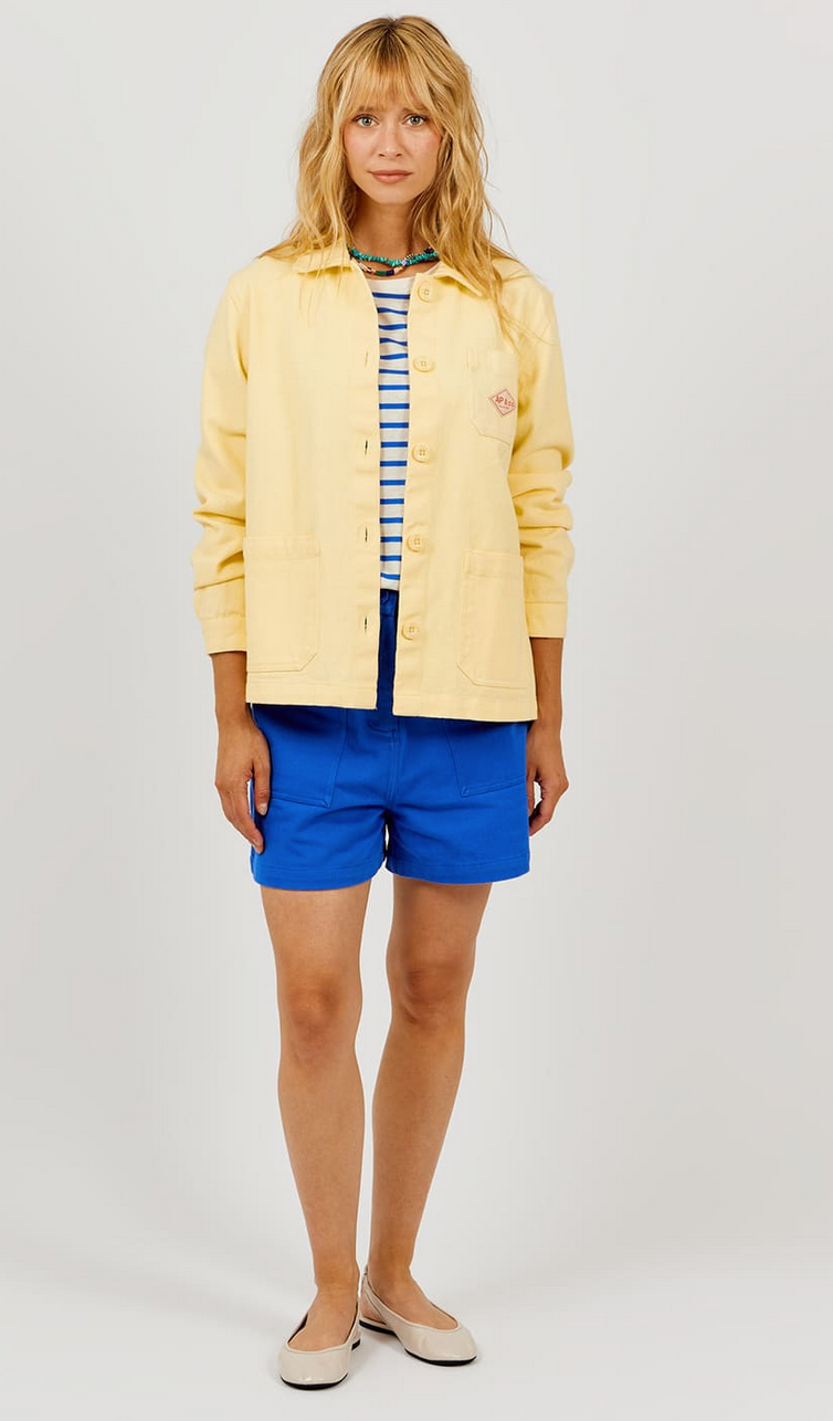 AP woman - short femme coton rustique, cobalt