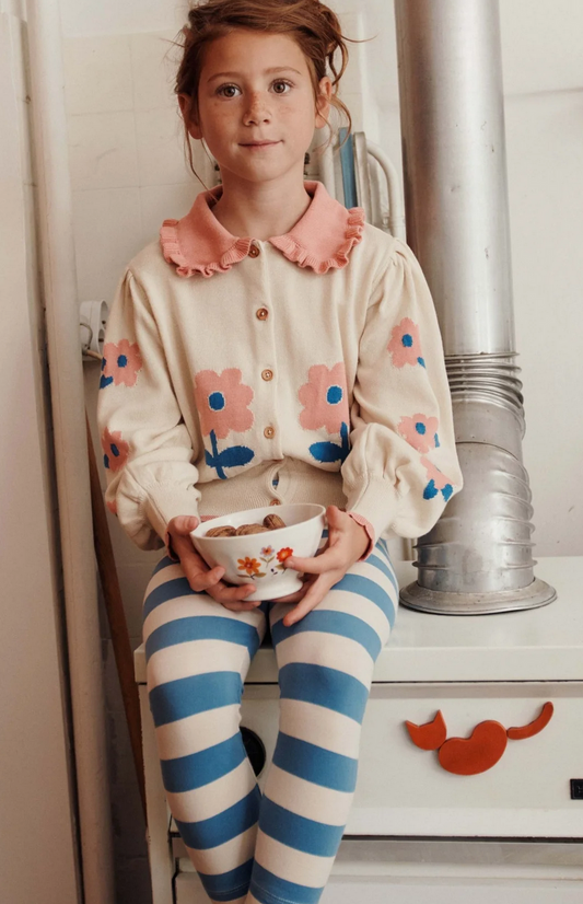 emile & ida enfants - legging rayure mer