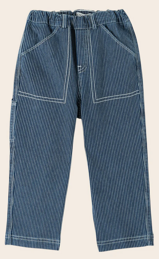 emile & ida enfants - pantalon denim raye
