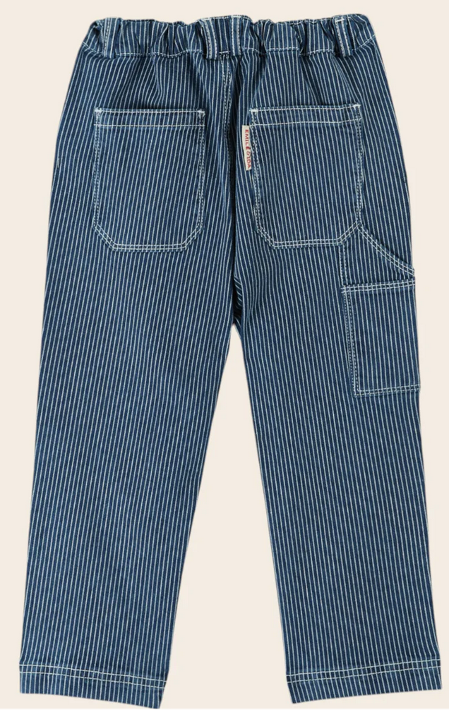 emile & ida enfants - pantalon denim raye