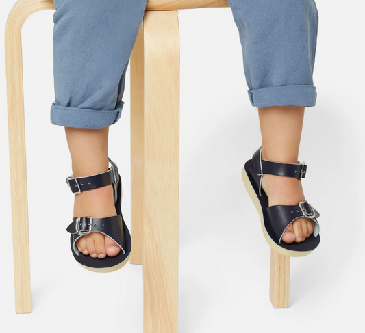salt water sandals - kids surfer navy