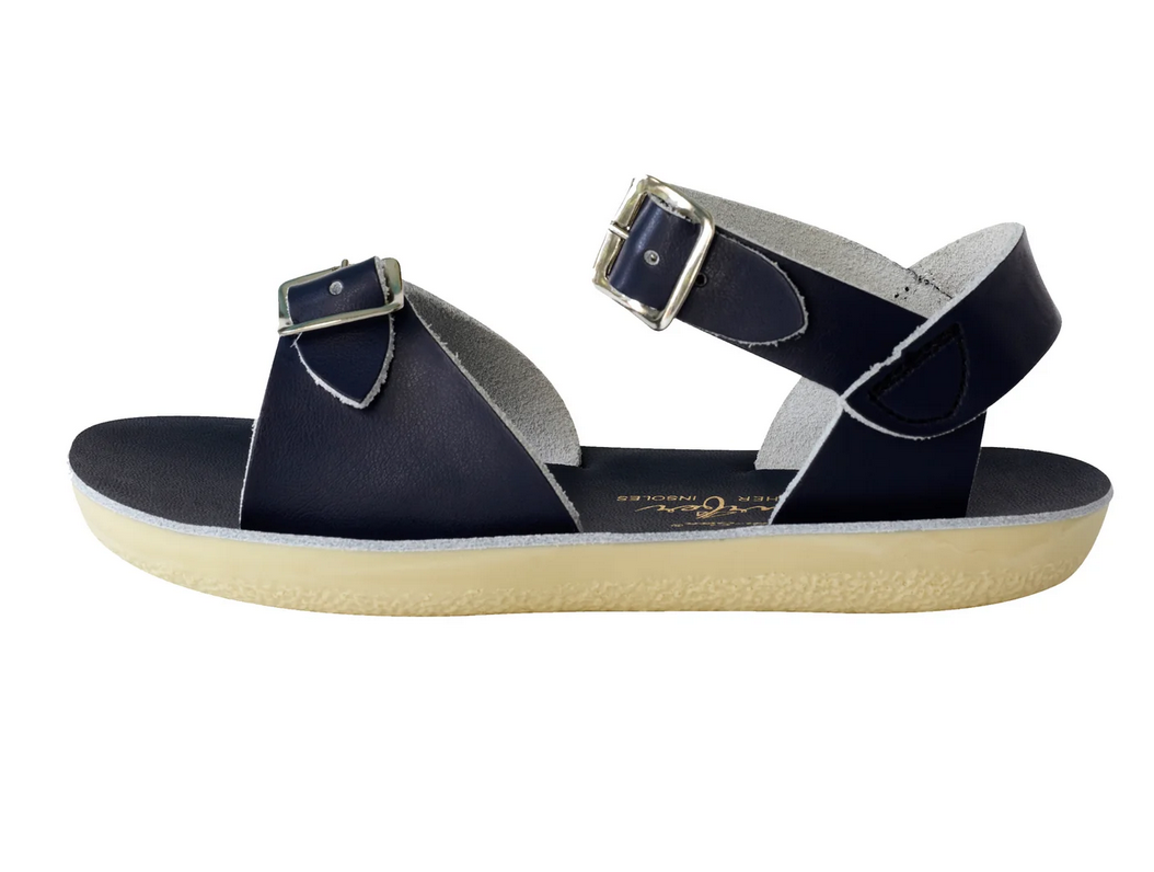 salt water sandals - kids surfer navy