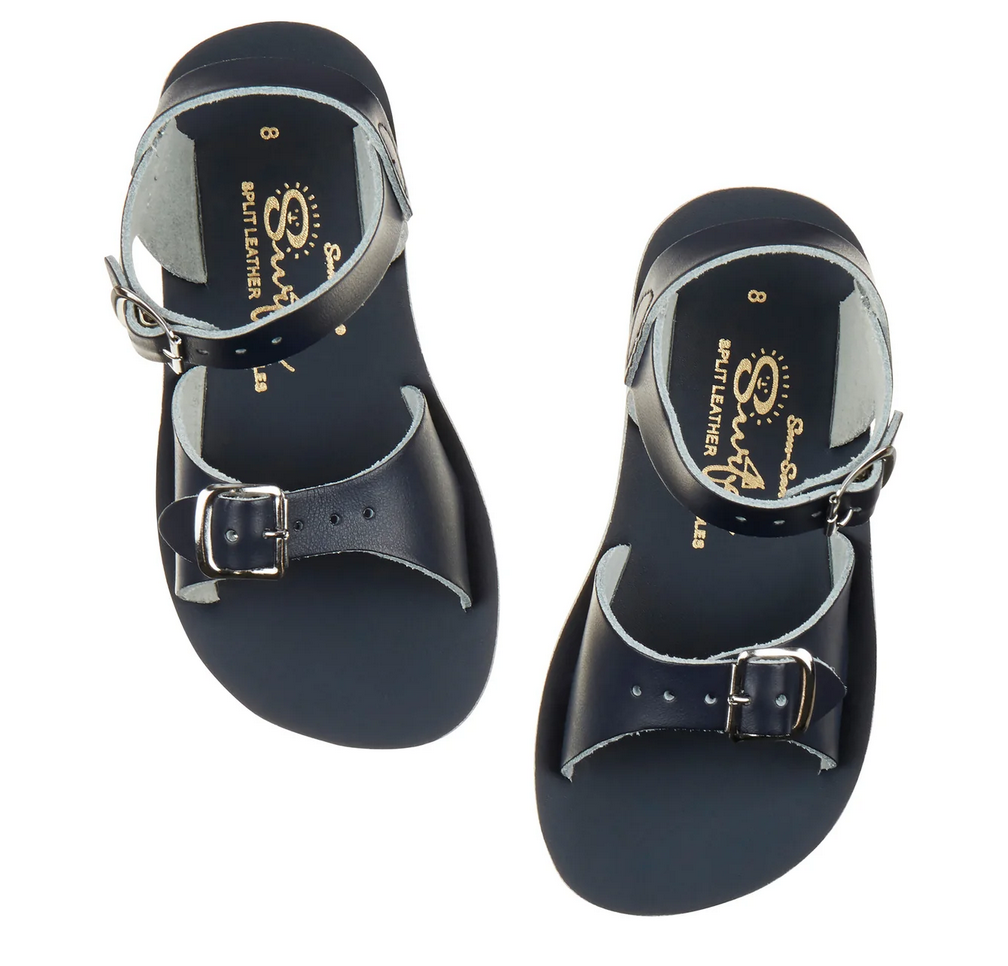 salt water sandals - kids surfer navy
