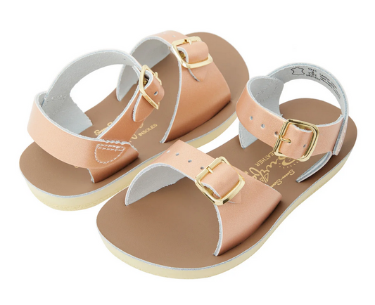 salt water sandals - kids surfer rose gold
