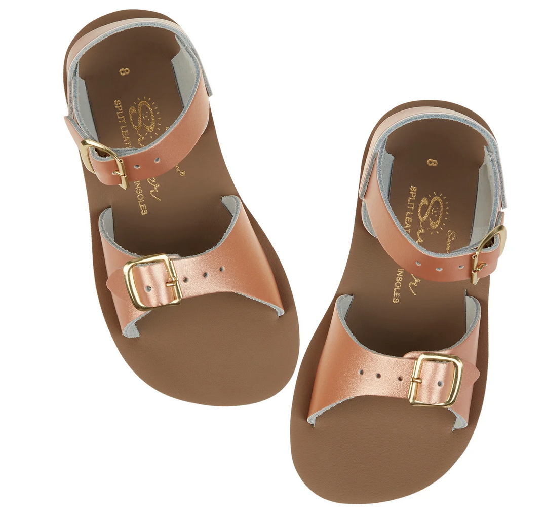salt water sandals - kids surfer rose gold