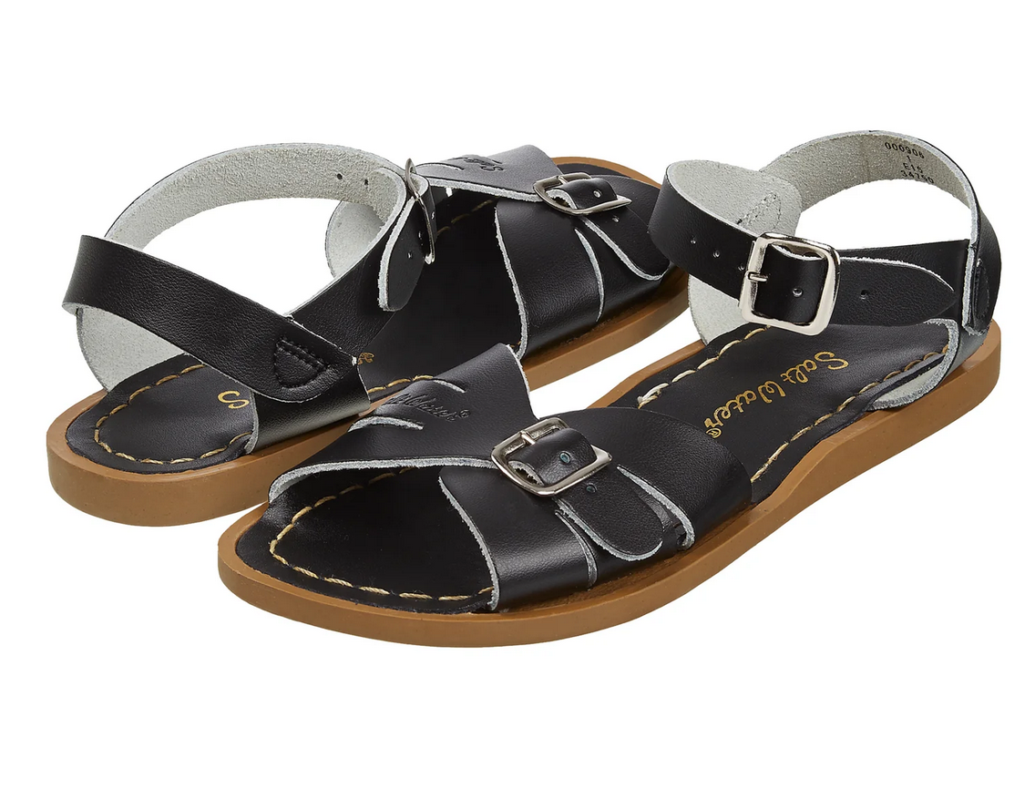 salt water sandals - adults classic black