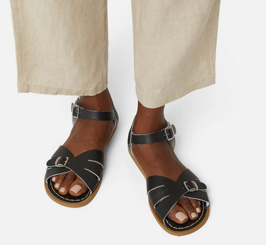 salt water sandals - adults classic black