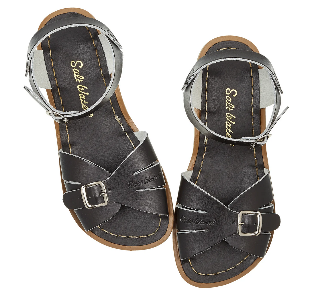 salt water sandals - adults classic black