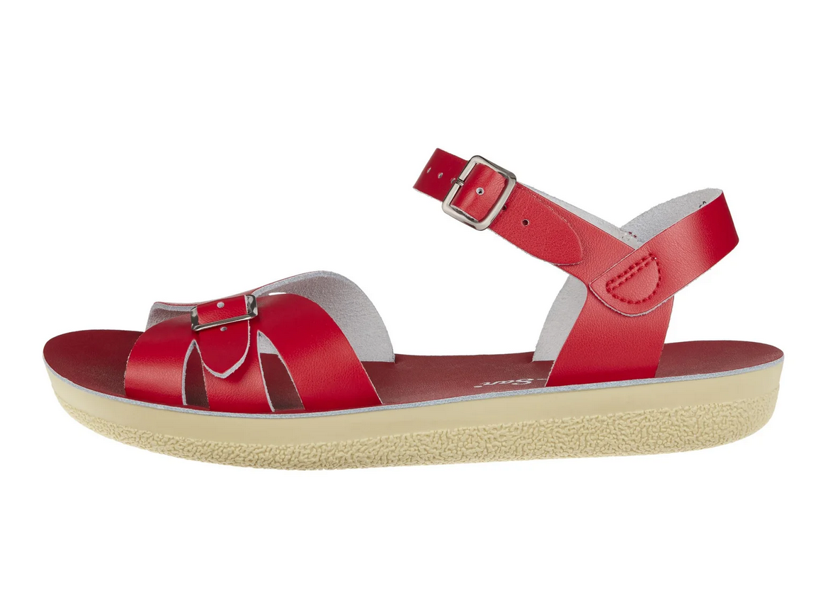 salt water sandals - adults boardwalk red