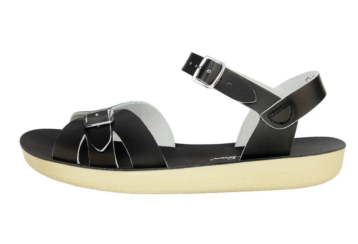 salt water sandals - adults boardwalk black