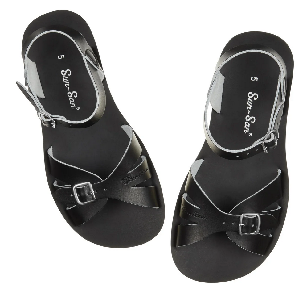 salt water sandals - adults boardwalk black