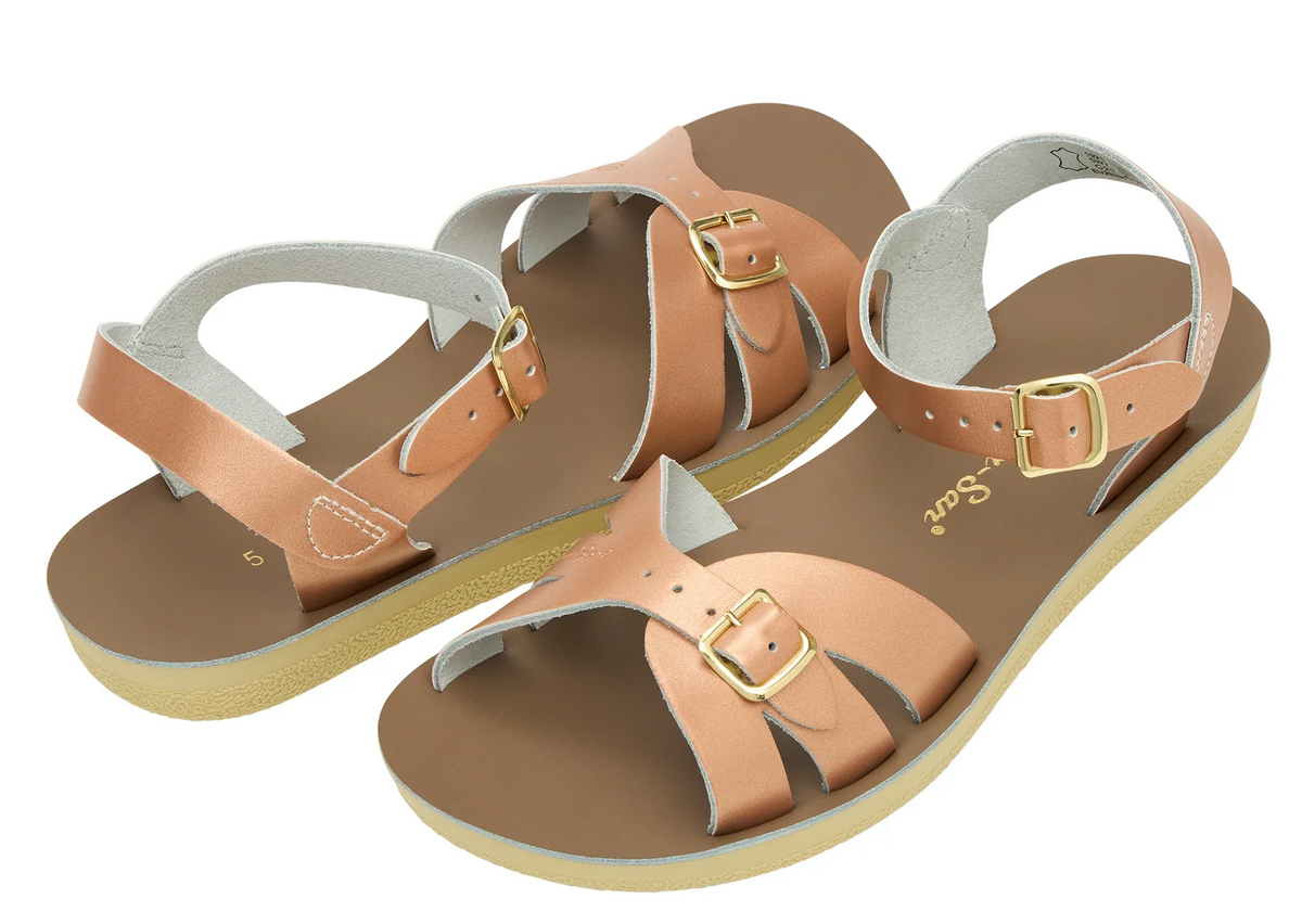 salt water sandals - adults boardwalk rose gold