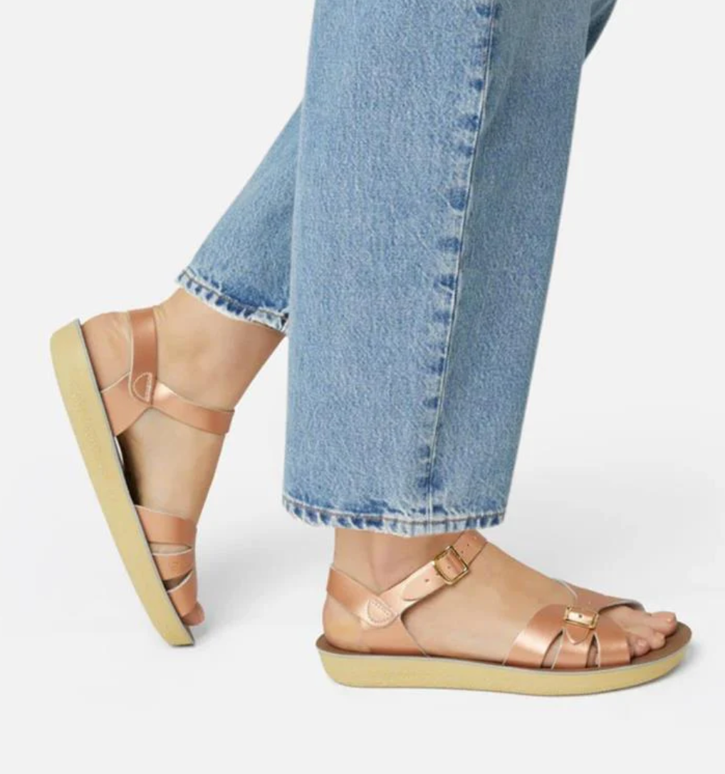 salt water sandals - adults boardwalk rose gold