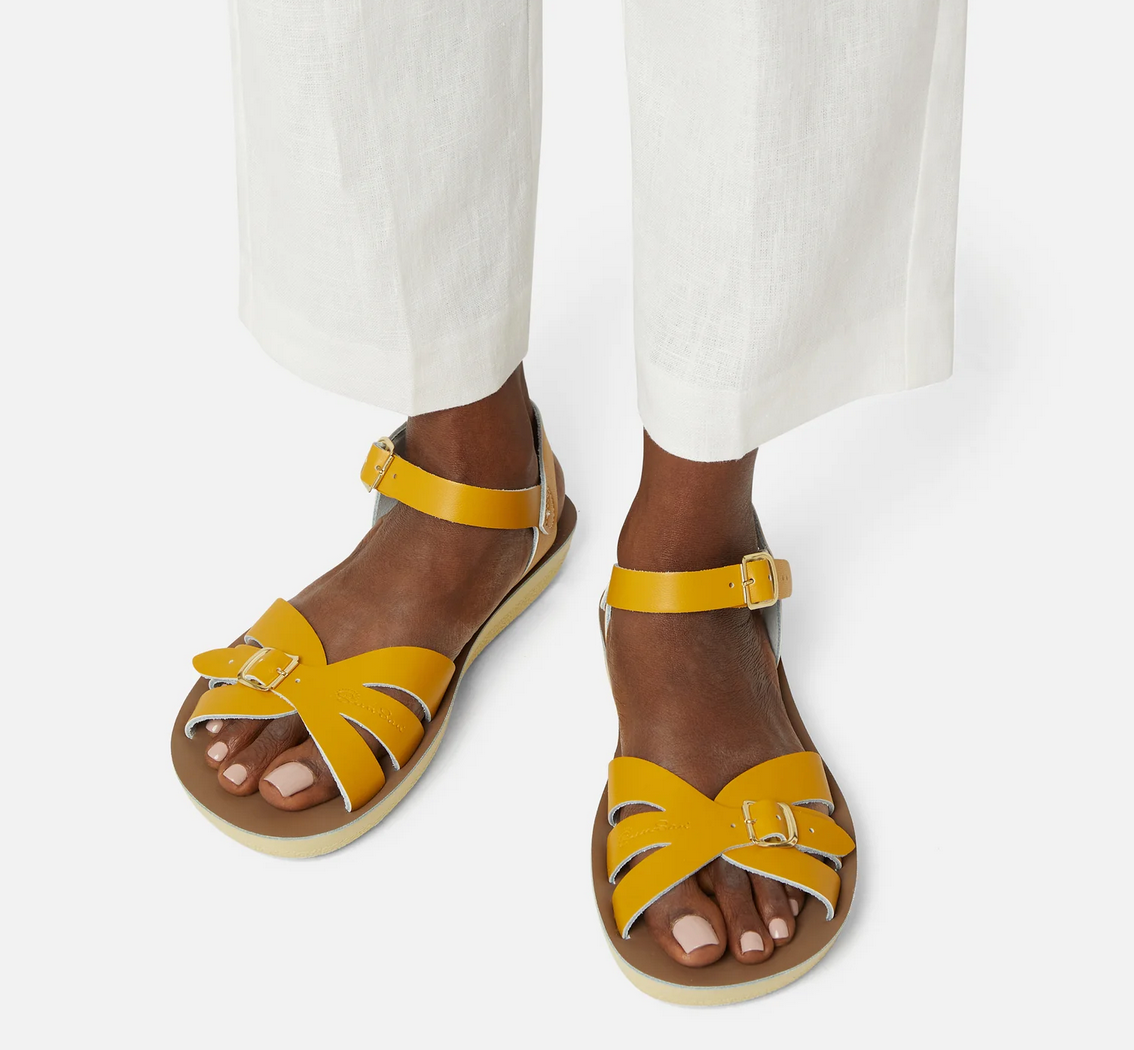 salt water sandals - adults boardwalk mustard