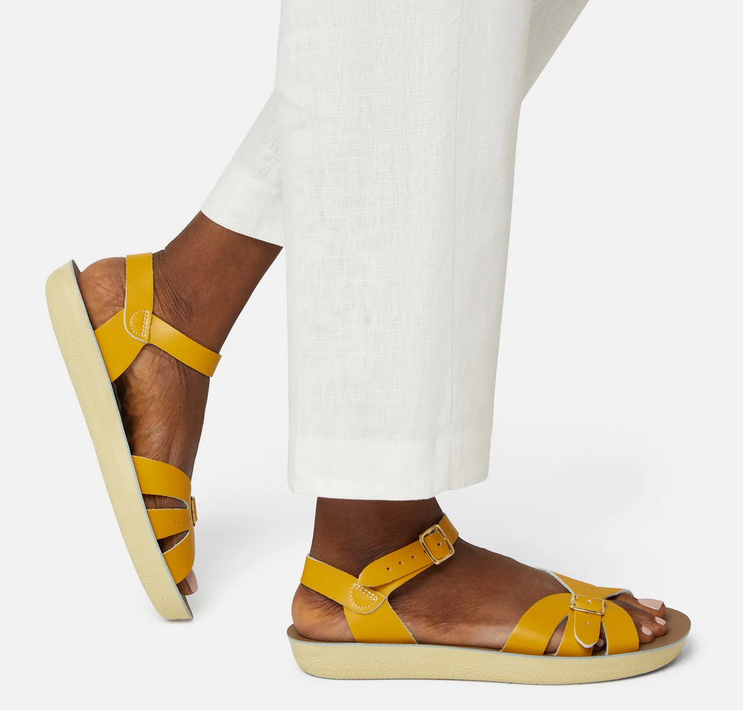 salt water sandals - adults boardwalk mustard