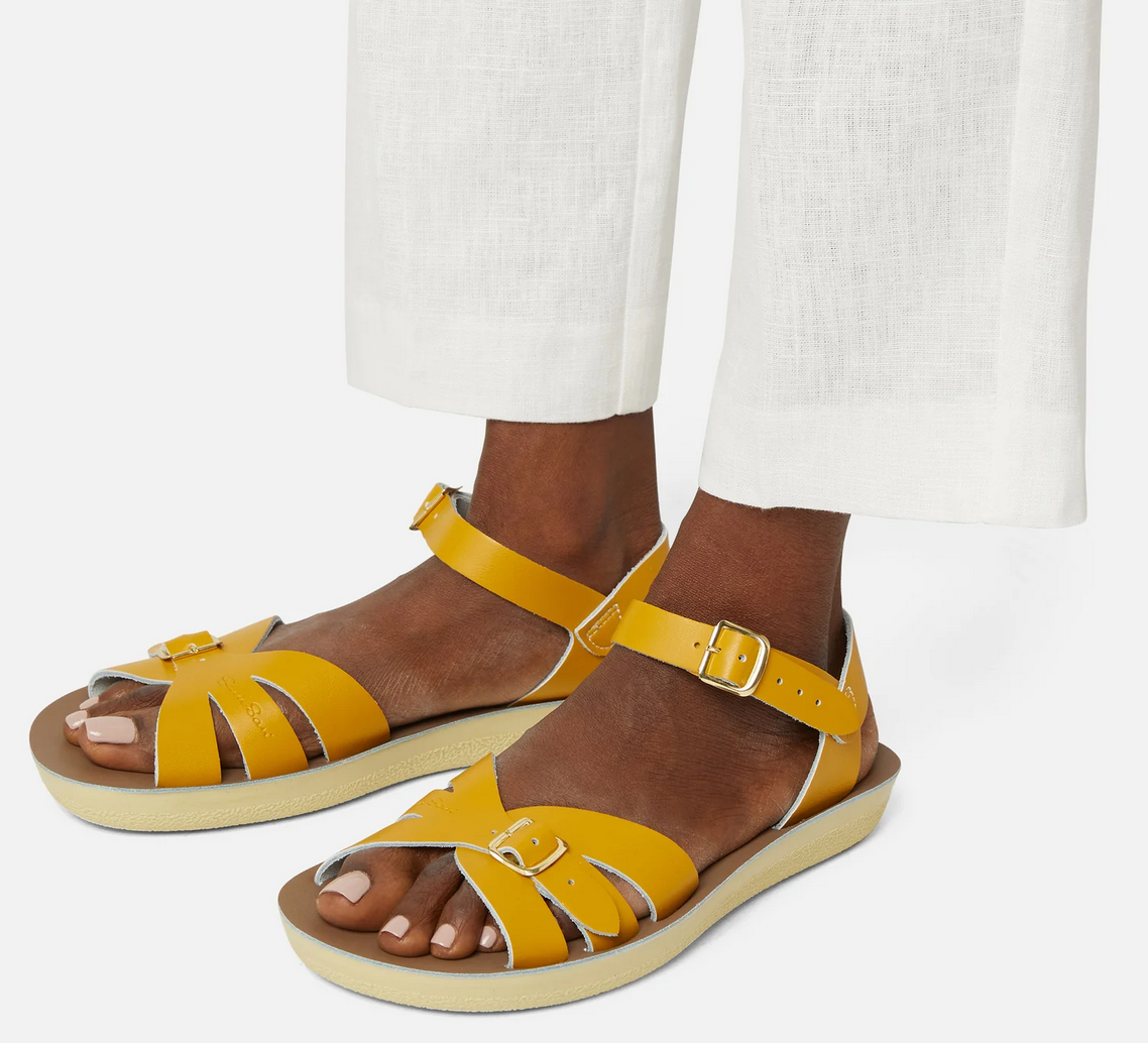 salt water sandals - adults boardwalk mustard