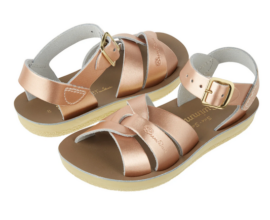 salt water sandals - kids swimmer rose gold
