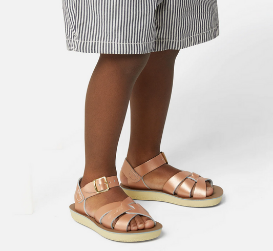 salt water sandals - kids swimmer rose gold
