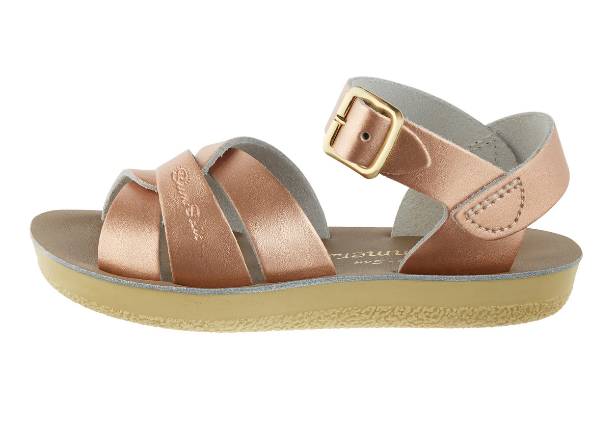 salt water sandals - kids swimmer rose gold