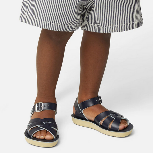 salt water sandals - kids swimmer navy