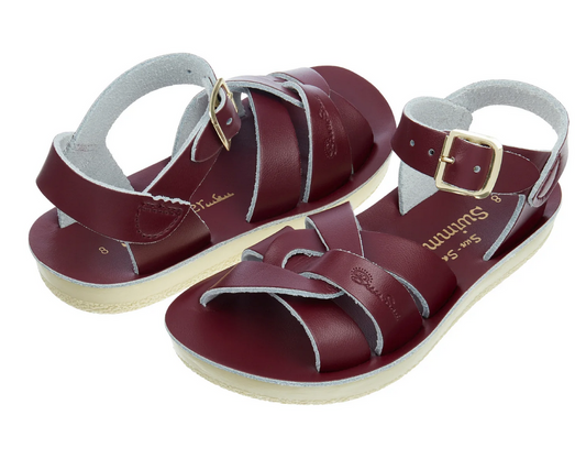 salt water sandals - kids swimmer claret