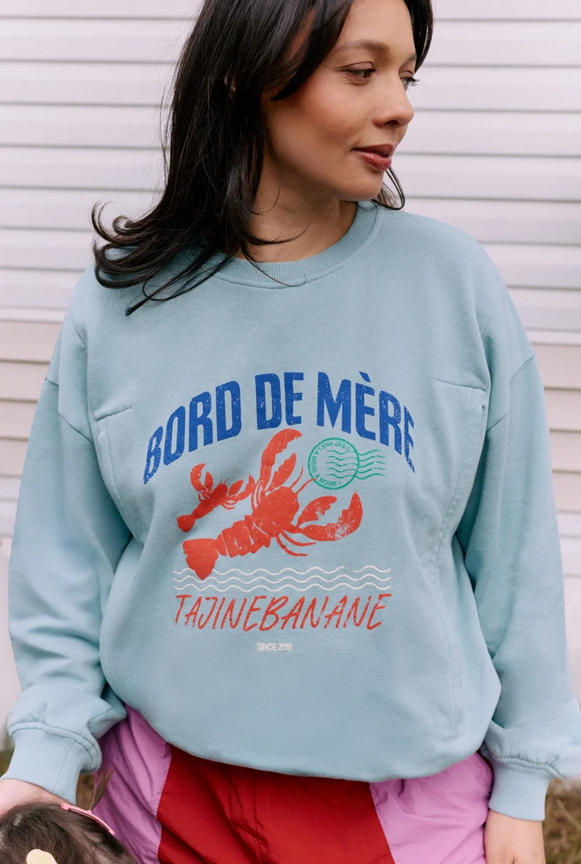 tajinebanane - bord de mère breastfeeding sweatshirt