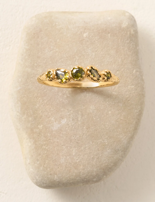 agapée - kore ring green - im laden erhältlich