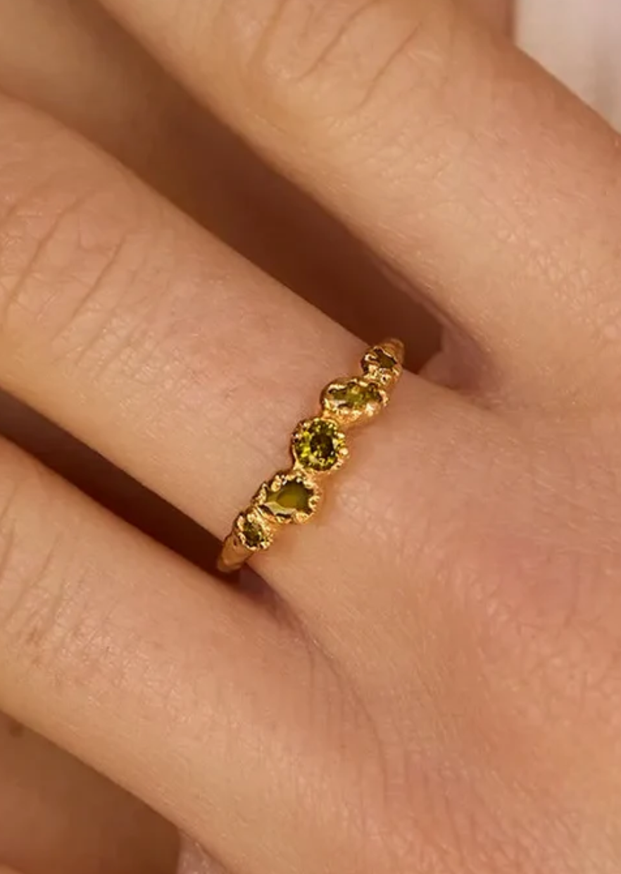 agapée - kore ring green - im laden erhältlich