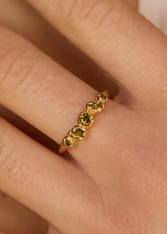 agapée - kore ring green - im laden erhältlich