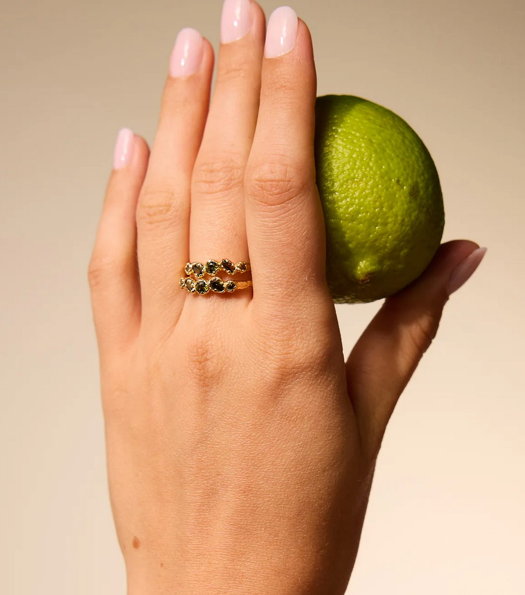agapée - kore ring green - im laden erhältlich
