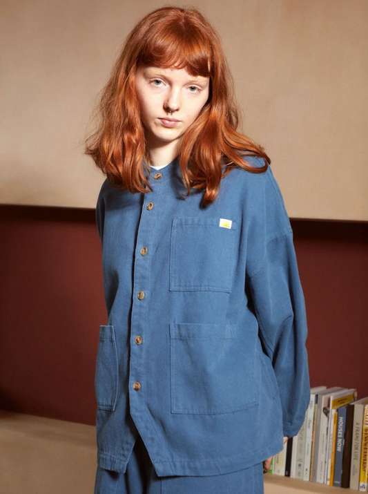 L.F.MARKEY - oversized chore coat canvas, marine 22