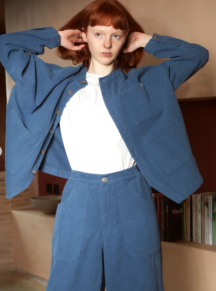 L.F.MARKEY - oversized chore coat canvas, marine 22
