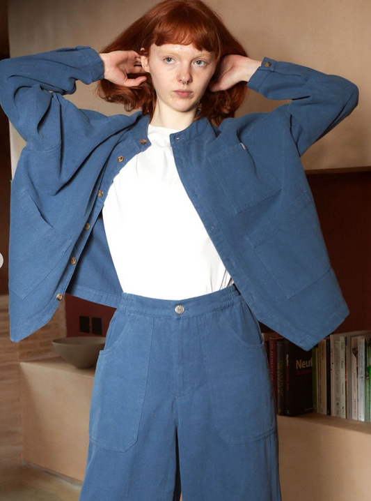 L.F.MARKEY - oversized chore coat canvas, marine 22