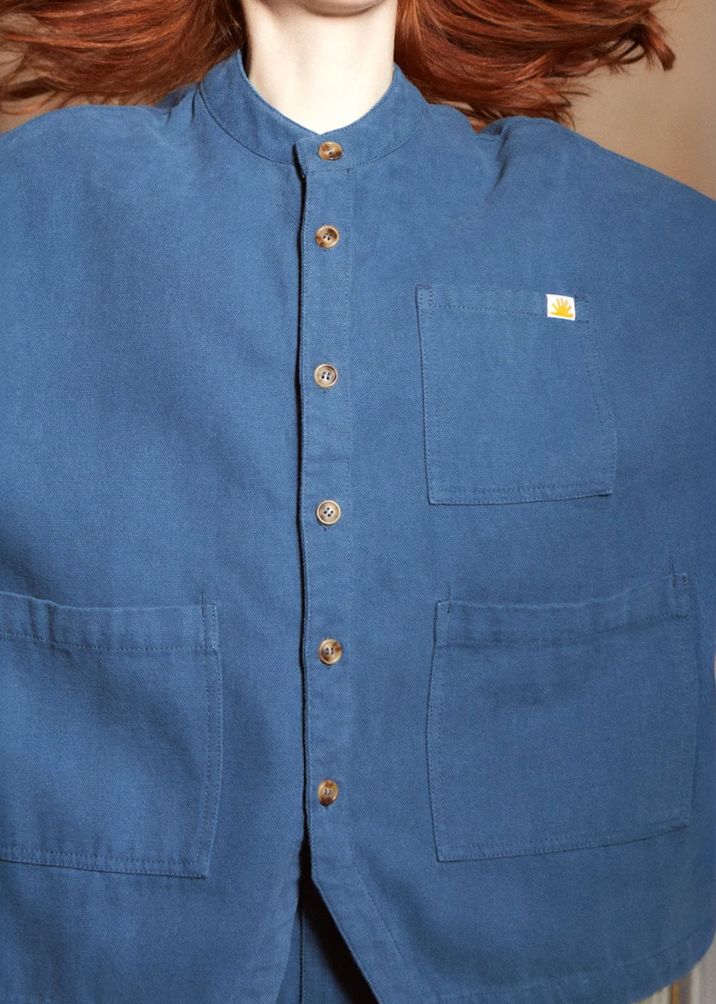 L.F.MARKEY - oversized chore coat canvas, marine 22