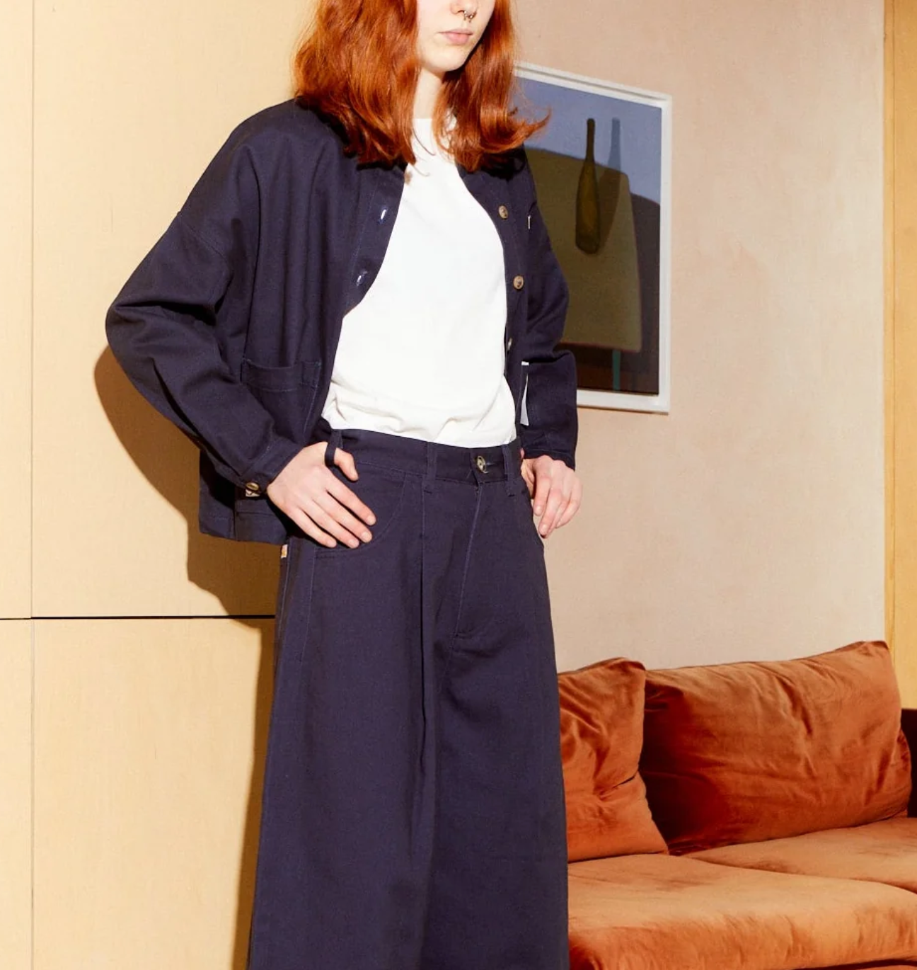 L.F.MARKEY - mason trouser navy / drop 2