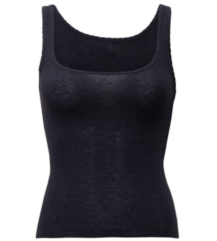 minimalisma - tonic, silk/wool tank top, night