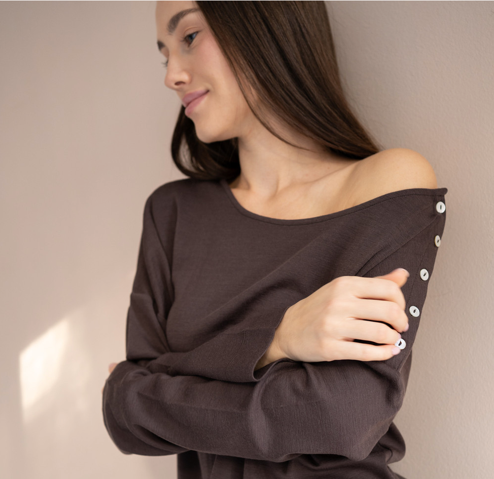 minimalisma - vega, wool long sleeve top