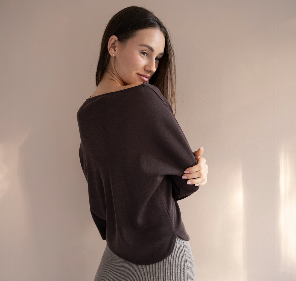 minimalisma - vega, wool long sleeve top