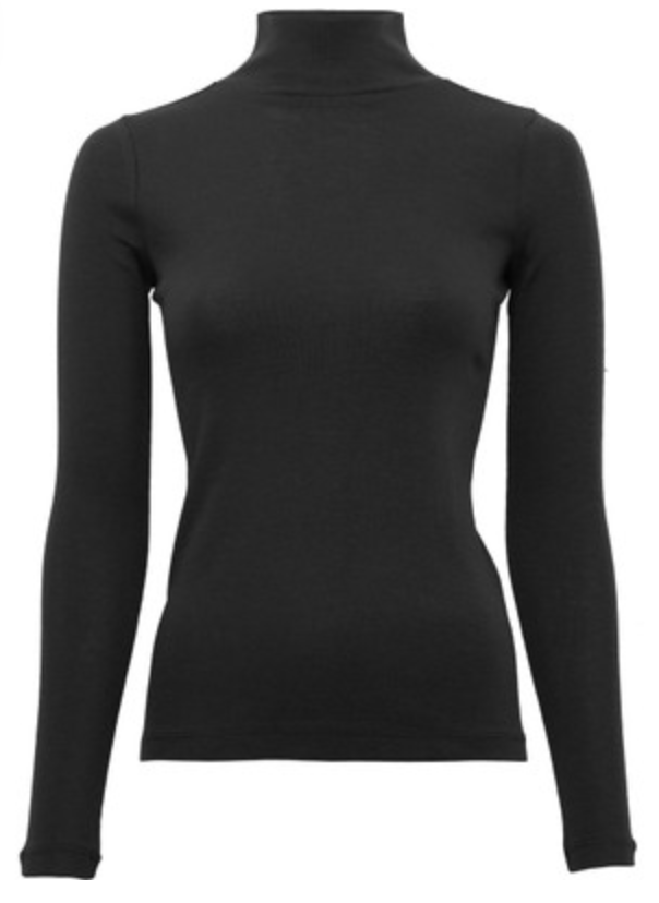 minimalisma - vakrast, wool long sleeve turtleneck, black